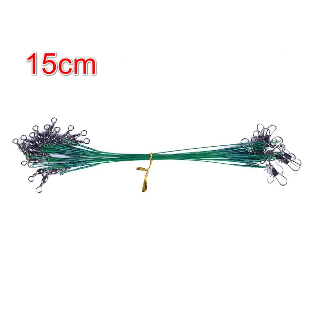 Fishing Wire Leader Line, Fishing Wire Line Leash Anti Bite Steel Fishing  Line Steel Wire Leader with Rolling Swivel[Black] 